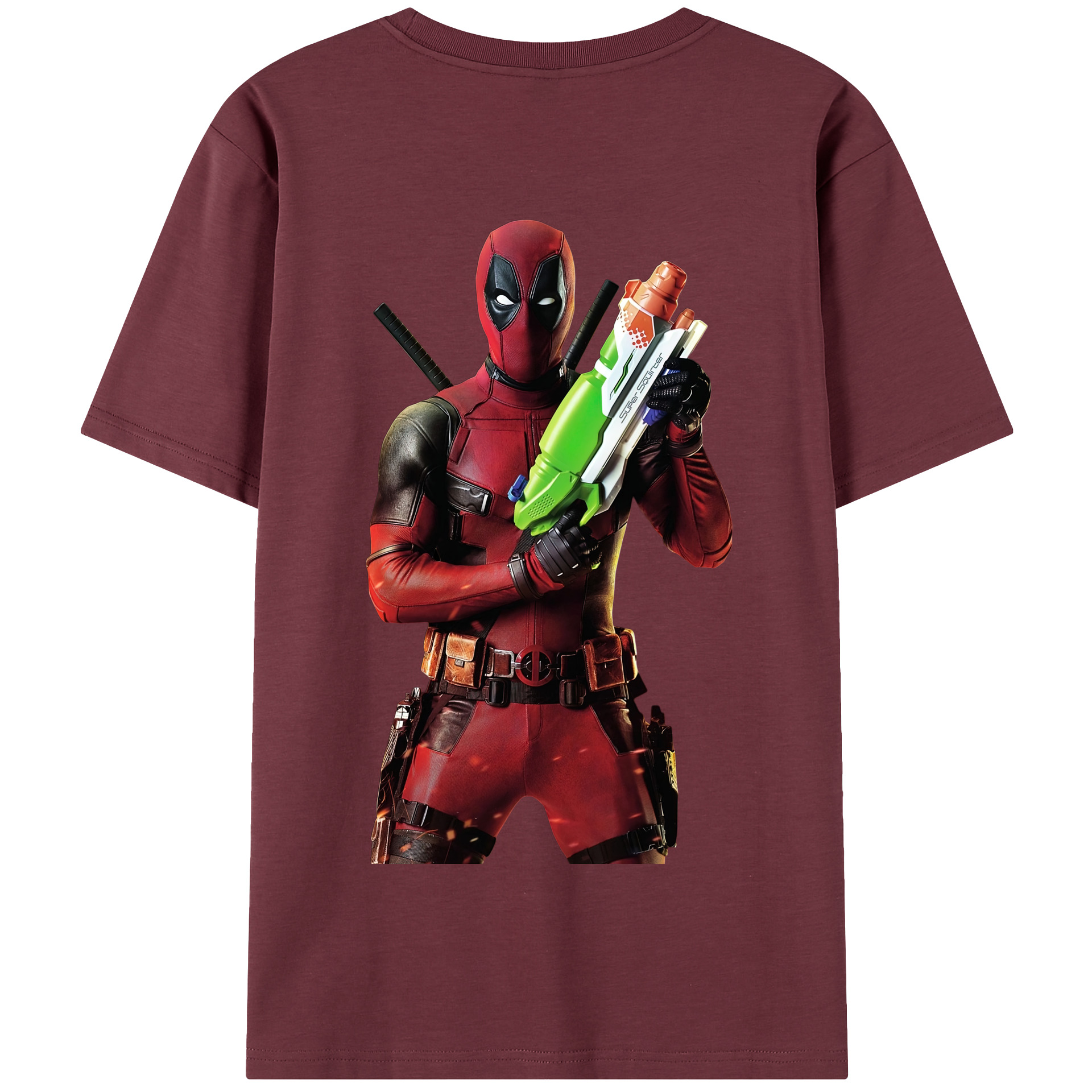 （画像用） Deadpool デッドプール 綿100％半袖Tシャツ（背面プリント）